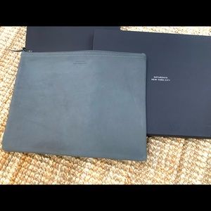 Saturdays NYC target Kirk zipper pouch leather
